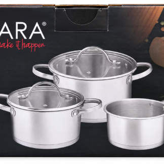 Batería de Cocina KINVARA – 5 Piezas de Acero Inoxidable