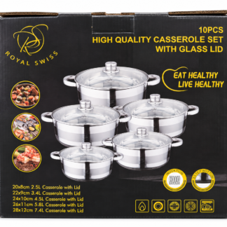 Batería de cocina 10 piezas ROYAL SWISS