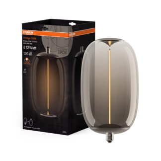 Bombilla LED decorativa OSRAM Vintage 1906 Elipse Oval ahumada