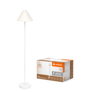 Lámpara de pie LEDVANCE PULP blanca de papel maché