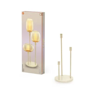 Lámpara de pie 3 luces OSRAM beige