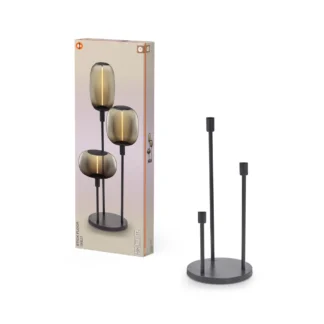 Lámpara de pie 3 luces OSRAM gris oscuro