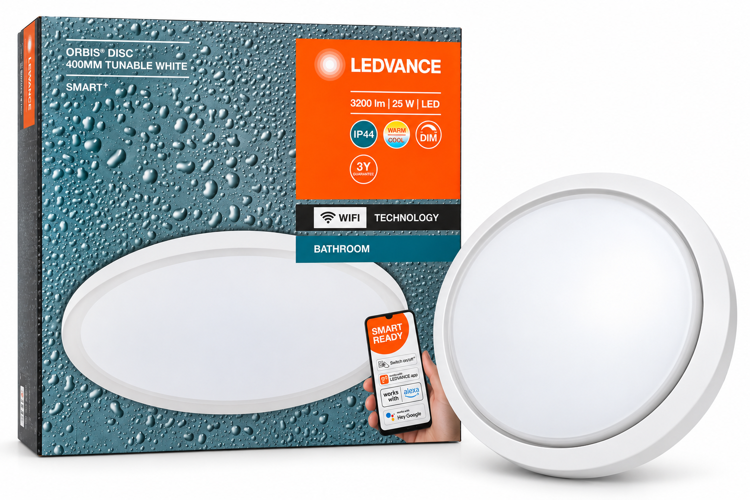 Lámpara de techo inteligente LEDVANCE ORBIS DISC