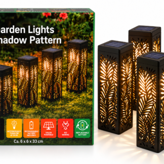 Pack de 4 lámparas solares de jardín LED
