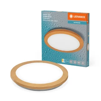 Plafón LED de techo LEDVANCE ORBIS DISC 30 cm efecto madera