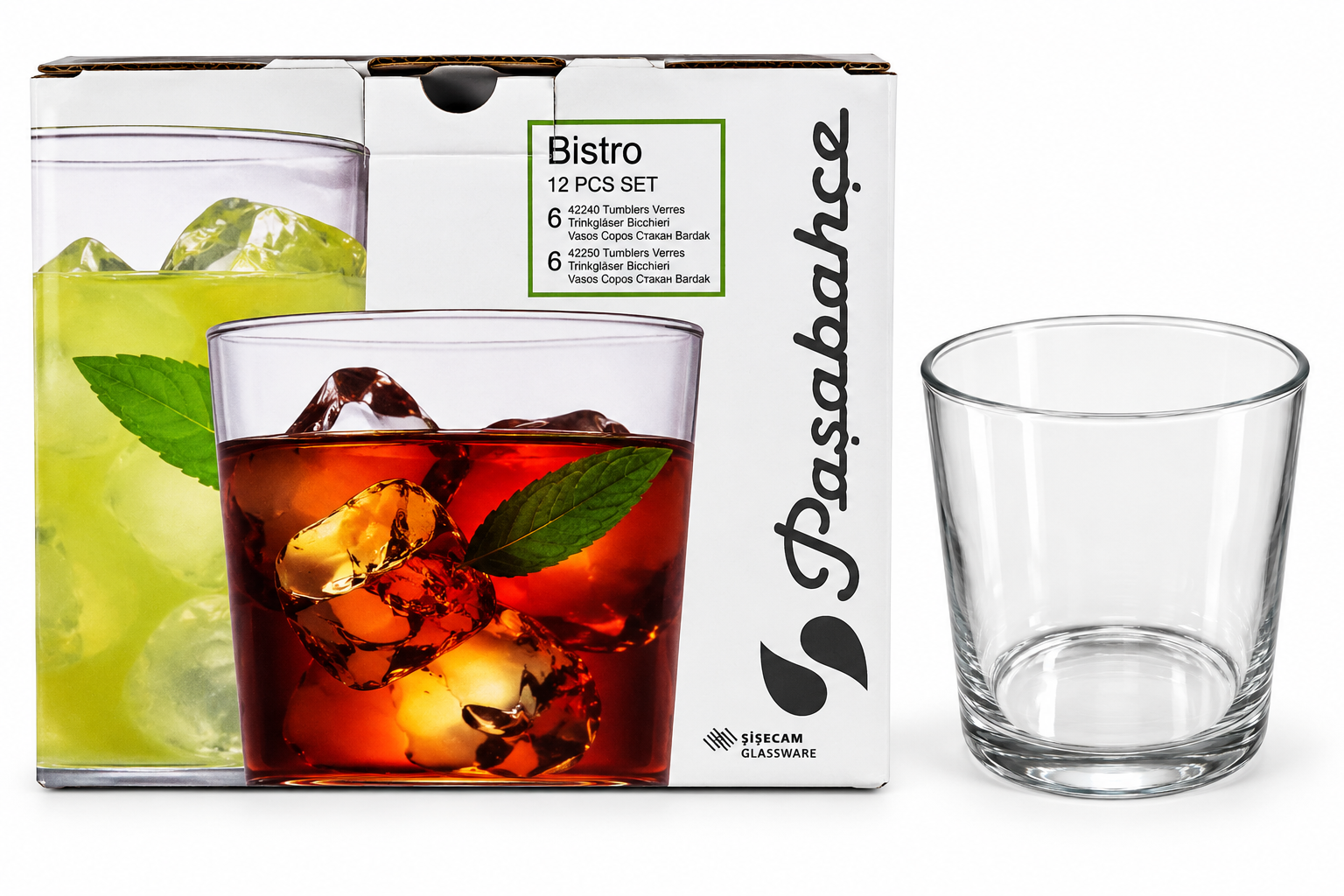 Set de 12 Vasos Bistro Paşabahçe